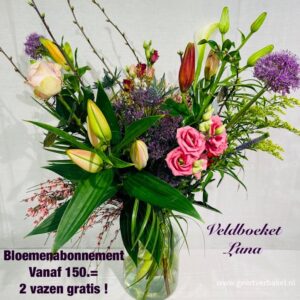 bloemenabonnement het geschenk van 2022 , lang onbezorgd genieten van bloemen !
