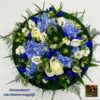 Bloementaart blauw-wit, vele kleuren mogelijk , 3 maten