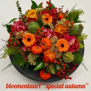 Bloementaart "special Autumn " incl onderbord