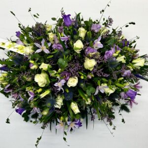 rouwtoef in paars/blauw/wit