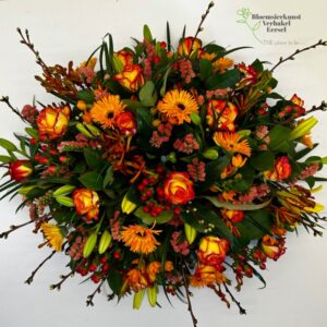 mooie rouwtoef in oranje tinten